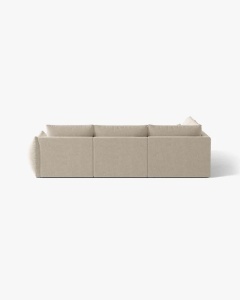 COLTAR MODULAR, CU 4 LOCURI, BLOOM, PE DREAPTA, BEJ DESCHIS, 316 CM, CU TAPITERIE DIN TEXTIL STRUCTURAT WIND, MICADONI - Img 4