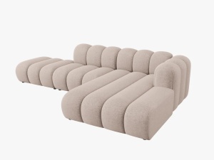 COLTAR MODULAR LUPIN, DREAPTA, 5 LOCURI, 294 CM, BEJ 30, TAPITERIE CHENILLE, DESIGN DEOSEBIT - Img 4