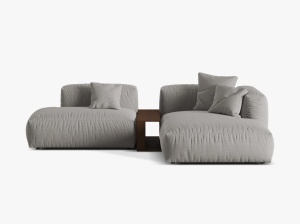 COLTAR MODULAR MARTINA DREAPTA, 2 LOCURI, 285 CM, DIVERSE CULORI SI MATERIALE, DESIGN DEOSEBIT - Img 1