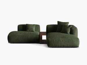 COLTAR MODULAR MARTINA DREAPTA, 2 LOCURI, 285 CM, DIVERSE CULORI SI MATERIALE, DESIGN DEOSEBIT - Img 11