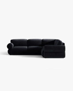 COLTAR MODULAR, OPHELIA, ALBASTRU ROYAL, 289 CM, CU TAPITERIE DIN TEXTIL CATIFEA VENUS, MICADONI - Img 2