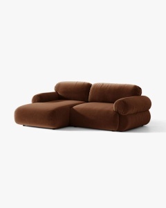 COLTAR MODULAR, OPHELIA, MARO, PE STANGA, 236 CM, CU TAPITERIE DIN TEXTIL CATIFEA VENUS, MICADONI - Img 2