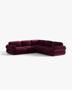 COLTAR MODULAR, OPHELIA, VISINIU, 289 CM, CU TAPITERIE DIN TEXTIL CATIFEA VENUS, MICADONI