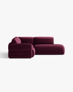 COLTAR MODULAR, OPHELIA, VISINIU, PE DREAPTA, 289 CM, CU TAPITERIE DIN TEXTIL CATIFEA VENUS, MICADONI - Img 3