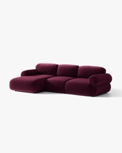 COLTAR MODULAR, OPHELIA, VISINIU, PE DREAPTA, 297 CM, CU TAPITERIE DIN TEXTIL CATIFEA VENUS, MICADONI - Img 2