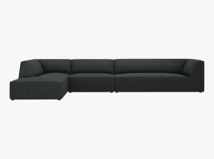 COLTAR MODULAR RUBY, STANGA, 5 LOCURI, 366 CM, DIVERSE CULORI SI MATERIALE, DESIGN DEOSEBIT - Img 8