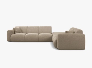 COLTAR MOLINO, 315 CM, PE DREAPTA, BEJ INCHIS, CU TAPITERIE DIN TEXTIL CHENILLE EDEN, MICADONI - Img 2