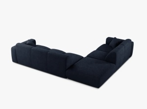 COLTAR MOLINO, 315 CM, PE STANGA, ALBASTRU INCHIS, CU TAPITERIE DIN TEXTIL BOUCLE BALOO, MICADONI - Img 3