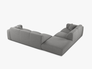 COLTAR MOLINO, 315 CM, PE STANGA, GRI DESCHIS, CU TAPITERIE DIN TEXTIL CHENILLE EDEN, MICADONI - Img 3