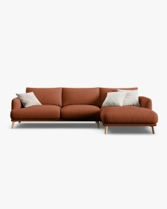 COLTAR NAOMI, PE DREAPTA, CARAMIZIU, 285X170 CM, TAPITAT CU TAPITERIE DIN TEXTIL STRUCTURAT LIBERTY, MICADONI