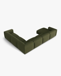 COLTAR PANORAMIC MARTINA, 160X106 CM, PE DREAPTA, VERDE, TAPITAT CU TAPITERIE DIN TEXTIL STRUCTURAT BOSTON, MICADONI - Img 3