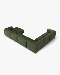 COLTAR PANORAMIC MARTINA, 160X106 CM, PE STANGA, VERDE, TAPITAT CU TAPITERIE DIN TEXTIL CATIFEA VOGUE, MICADONI - Img 3