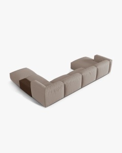 COLTAR PANORAMIC MARTINA, BEJ INCHIS, 406 CM, DREAPTA, CU TAPITERIE DIN TEXTIL STRACTURAT BOSTON, MICADONI - Img 3
