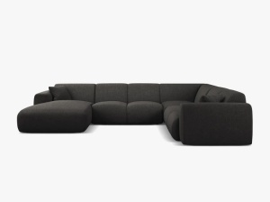COLTAR PANORAMIC MOLINO, PE DREAPTA, GRI ANTRACIT, 326 CM, , CU TAPITERIE DIN TEXTIL CHENILLE EDEN, MICADONI - Img 2