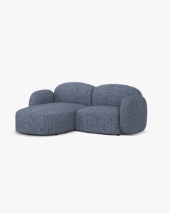 COLTAR PE DREAPTA, BLAIR, 194X 95, MELANJ ALBASTRU, CU TAPITERIE DIN TEXTIL STRUCTURAT BALTIMORE, MICADONI - Img 2