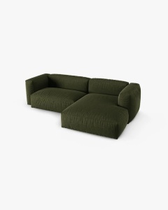 COLTAR PE DREAPTA MARTINA, 180X176 CM, ADANCIME SCAUN 90 CM, VERDE, TAPITAT CU TAPITERIE DIN TEXTIL STRUCTURAT BOSTON, MICADONI - Img 3