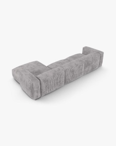COLTAR PE DREAPTA MARTINA, 330X176 CM, ADANCIME SCAUN 90 CM, GRI DESCHIS, TAPITAT CU TAPITERIE DIN TEXTIL CORDOI TILIA, MICADONI - Img 4