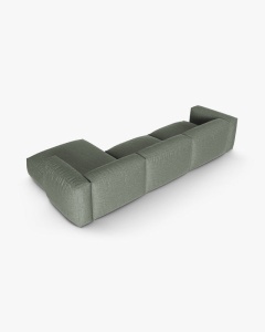 COLTAR PE DREAPTA MARTINA, 330X176 CM, ADANCIME SCAUN 90 CM, VERDE MUSCHI, TAPITAT CU TAPITERIE DIN TEXTIL STRUCTURAT BOSTON, MICADONI - Img 4