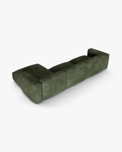 COLTAR PE DREAPTA MARTINA, 330X176 CM, ADANCIME SCAUN 90 CM, VERDE, TAPITAT CU TAPITERIE DIN TEXTIL CATIFEA VOGUE, MICADONI - Img 4