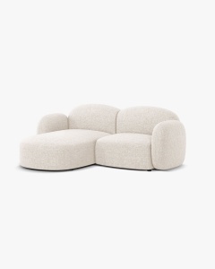COLTAR PE STANGA, BLAIR, 194X 95, BEJ DESCHIS, CU TAPITERIE DIN TEXTIL CHENILLE EDEN, MICADONI - Img 2