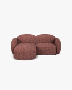 COLTAR PE STANGA, BLAIR, 194X 95, ROSU, CU TAPITERIE DIN TEXTIL STRUCTURAT BALTIMORE, MICADONI - Img 2