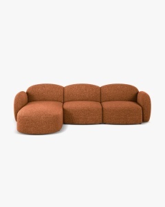 COLTAR PE STANGA, BLAIR, 274X 95, CARAMIZIU, CU TAPITERIE DIN TEXTIL CHENILLE EDEN, MICADONI - Img 2