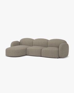 COLTAR PE STANGA, BLAIR, 274X 95, MELANJ GRI-MARO, CU TAPITERIE DIN TEXTIL STRUCTURAT BALTIMORE, MICADONI - Img 2