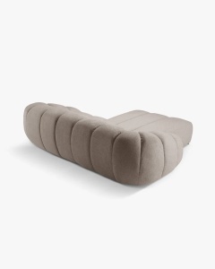COLTAR PE STANGA DIANA, BEJ INCHIS, 294X182 CM, TAPITAT CU TAPITERIE DIN TEXTIL STRUCTURAT BUBBLE MICADONI - Img 2