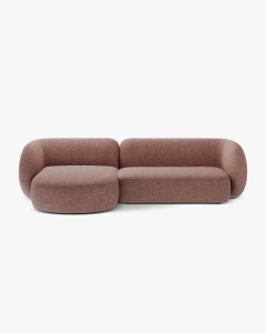 COLTAR PE STANGA KATE, MELANJ ROZ, 285X176 CM, TAPITAT CU TAPITERIE DIN TEXTIL STRUCTURAT PUENTE, MICADONI