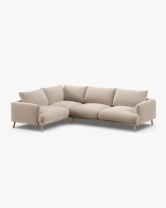 COLTAR PE STANGA, NAOMI, BEJ, 280X195 CM, TAPITAT CU TAPITERIE DIN TEXTIL CATIFEA SALVADOR, MICADONI - Img 3