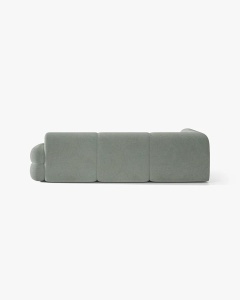 COLTAR PE STANGA NEO, ALBASTRU PAL, 295X210 CM, TAPITAT CU TAPITERIE DIN TEXTIL CHENILLE SILENCIO, MICADONI - Img 3