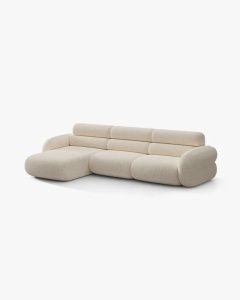 COLTAR PE STANGA, NEO, BEJ, 305X165 CM, TAPITAT CU TAPITERIE DIN TEXTIL CHENILLE SILENCIO, MICADONI - Img 2