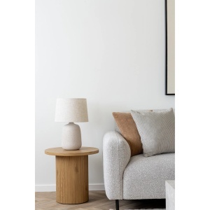 COLTAR SALVADOR 265CM, DIN LEMN SI TEXTIL BOUCLE, DREAPTA, CULOARE GRI DESCHIS, HOUSE NORDIC - Img 6