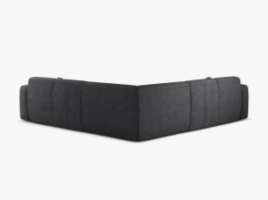COLTAR SIMETRIC MOLINO, 252 CM, GRI INCHIS, CU TAPITERIE DIN TEXTIL BOUCLE BALOO, MICADONI - Img 3