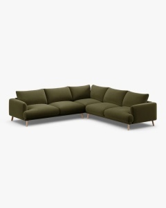 COLTAR SIMETRIC NAOMI, VERDE, 280X280CM, TAPITAT CU TAPITERIE DIN TEXTIL CATIFEA SALVADOR, MICADONI - Img 4