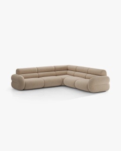COLTAR SIMETRIC NEO, NISIPIU, 295X295 CM, TAPITAT CU TAPITERIE DIN TEXTIL CHENILLE SILENCIO, MICADONI - Img 2