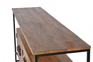 COMODA 180CM, MARO/NEGRU, DIN LEMN DE MANGO/METAL, GINER Y COLOMER - Img 6