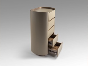 COMODA DORMITOR CIRZE 115CM, REALIZATA DIN METAL, MDF SI PIELE, DESIGN MODERN, PRODUS DE LUX - Img 6