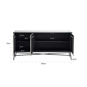 COMODA ELEGANTA, TETRO, AURIU, METAL, LEMN MANGO/MDF, RICHMOND INTERIORS - Img 5