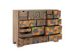COMODA LIVING HOLI 120CM, REALIZATA DIN LEMN DE MANGO, CULOARE MULTICOLOR, GINER Y COLOMER - Img 4