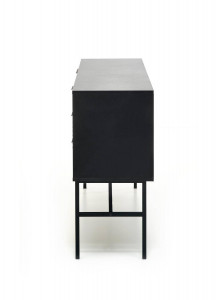 COMODA LIVING MURANO KM-1, 160X86 CM, STEJAR ARTISAN/NEGRU, DIN MDF FURNIRUIT SI METAL, STIL MODERN - Img 8