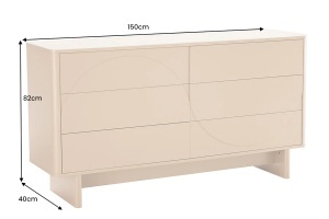 COMODA LIVING SAVOY 150CM, 3D, REALIZATA DIN MDF SI PLACA CERAMICA, CULOARE TRAVERTIN, ARTIM GROUP SELECTION - Img 3