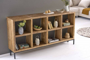 COMODA/RAFT 170X95CM, IRON CRAFT, COD 42376, DIN LEMN MANGO, STIL INDUSTRIAL - Img 1