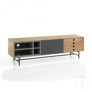 COMODA TV 170CM, CLEW, COD 4172, STIL MODERN, REALIZATA DIN MDF SI SUPORT DE METAL - Img 1