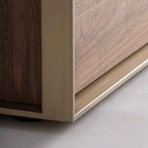 COMODA TV AISBY 200CM, LEMN DE FRASIN, STICLA SECURIZATA SI METAL, STIL CONTEMPORAN, VICAL HOME - Img 6