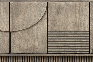 COMODA TV, ART DECO 200CM, 3D, LEMN DE MANGO, GRI, ARTIM GROUP SELECTION - Img 4