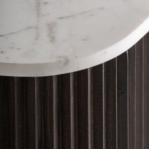 COMODA TV CENVES 200CM, DIN LEMN DE MANGO SI MARMURA, DESIGN CONTEMPORAN, VICAL HOME - Img 5