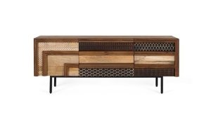 COMODA TV, COD 2100, 140CM, LEMN DE MANGO SI METAL, ARTIM GROUP SELECTION - Img 1