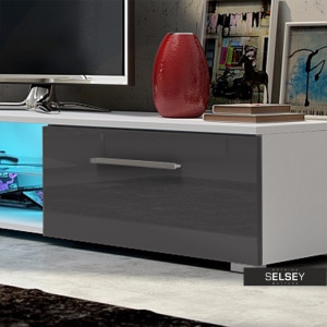 COMODA TV EDITH DIN LEMN SI PLACI LAMINATE SI MDF - DIVERSE NUANTE - Img 5