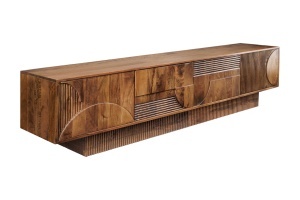 COMODA TV LIVING, ART DECO 200CM, LEMN DE MANGO, MODEL 3D, CULOARE MARO, ARTIM GROUP SELECTION - Img 4